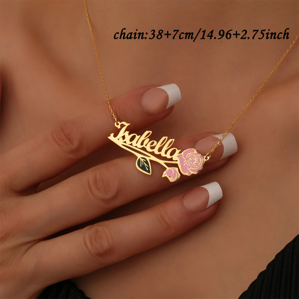 Personalized Colorfuls Birth F - Name Necklace Custom 评论和价格
