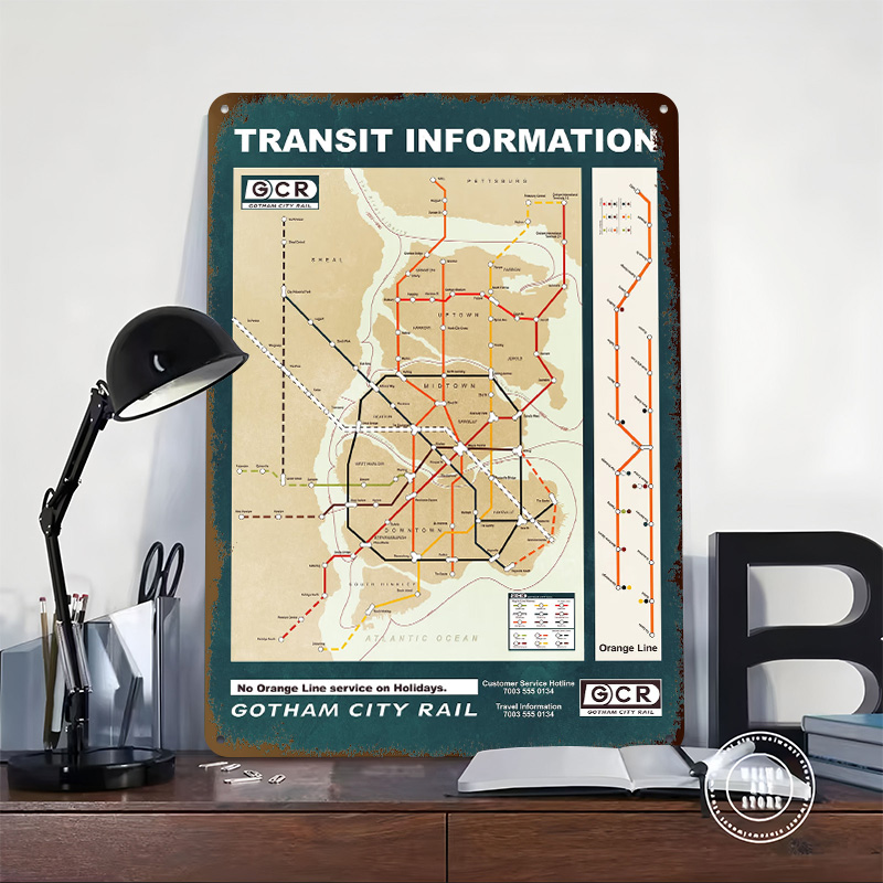 Gotham City Map Printed Poster - Custom Map Poster 评论和价格