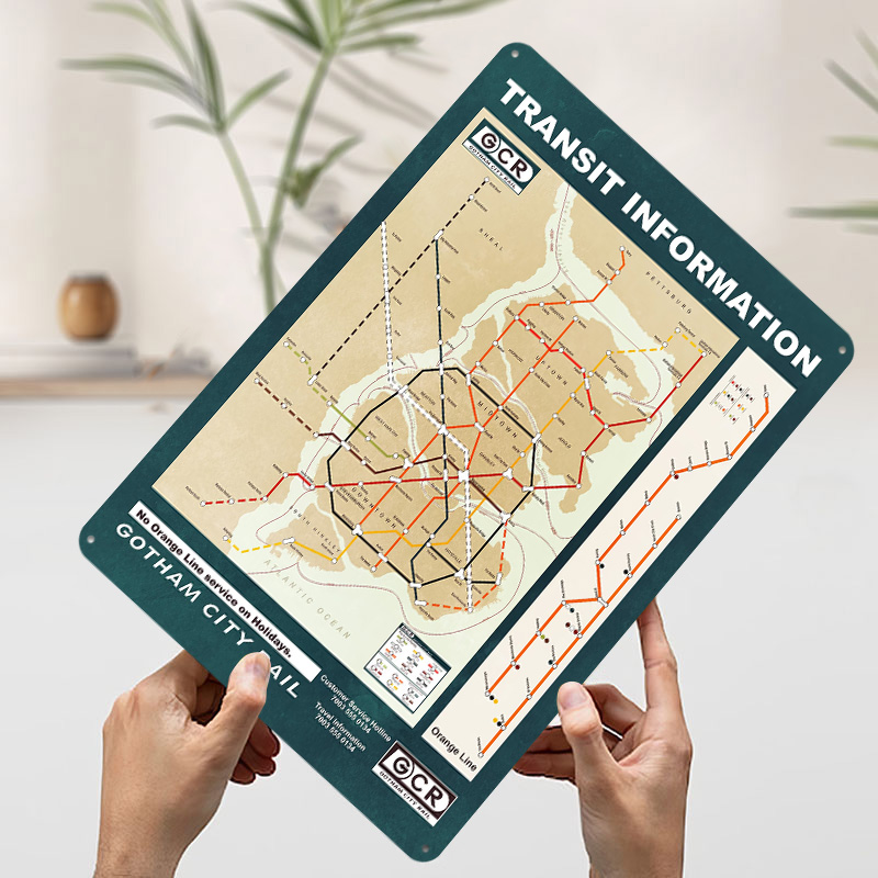Gotham City Map Printed Poster - Custom Map Poster 评论和价格