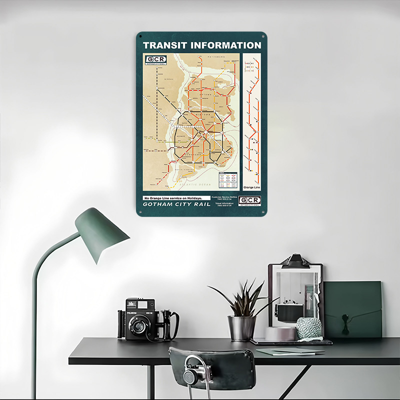 Gotham City Map Printed Poster - Custom Map Poster 评论和价格