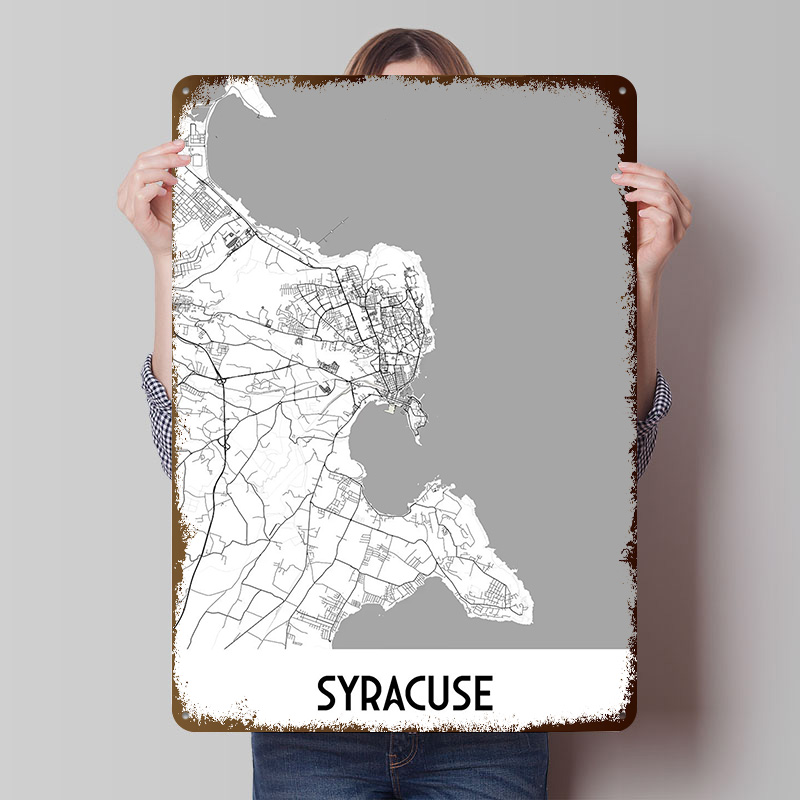 Syracuse City Map Metal Poster - Custom Map Poster 评论和价格