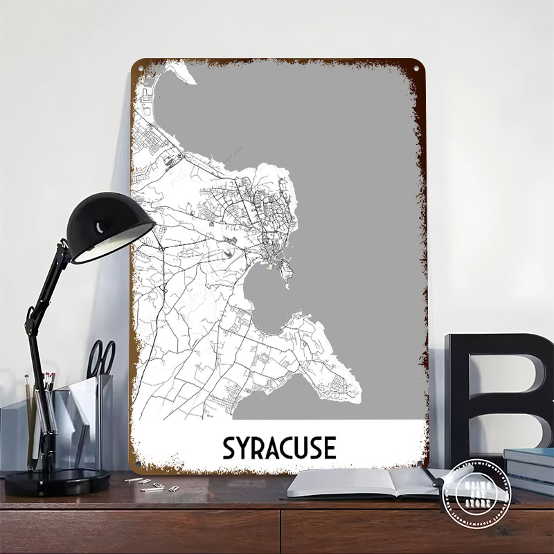 Syracuse City Map Metal Poster - Custom Map Poster 评论和价格