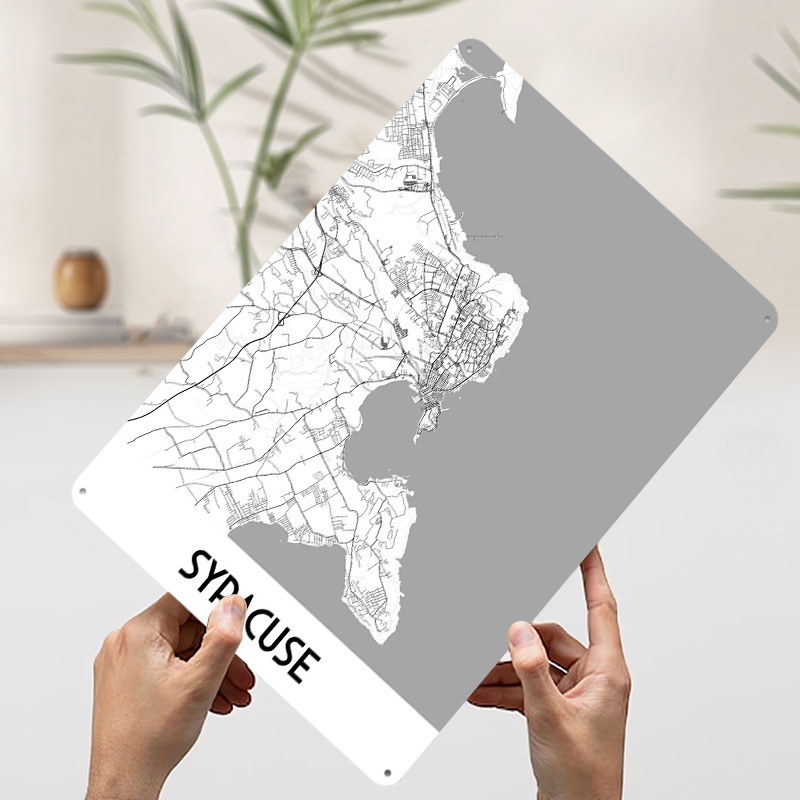 Syracuse City Map Metal Poster - Custom Map Poster 评论和价格